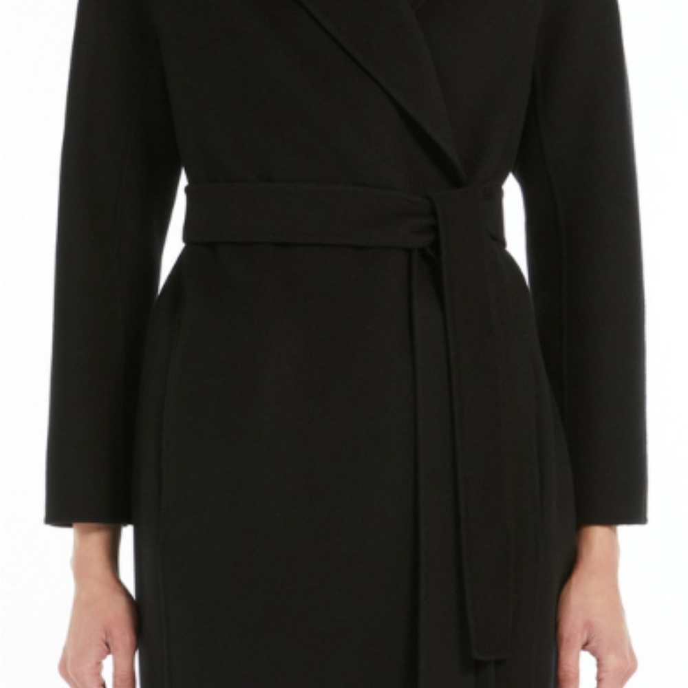 ‘S Max Mara Messi Black Wool Coat Size 6